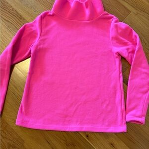 Dudley Stephens Neon Pink Turtleneck in Vello Fleece